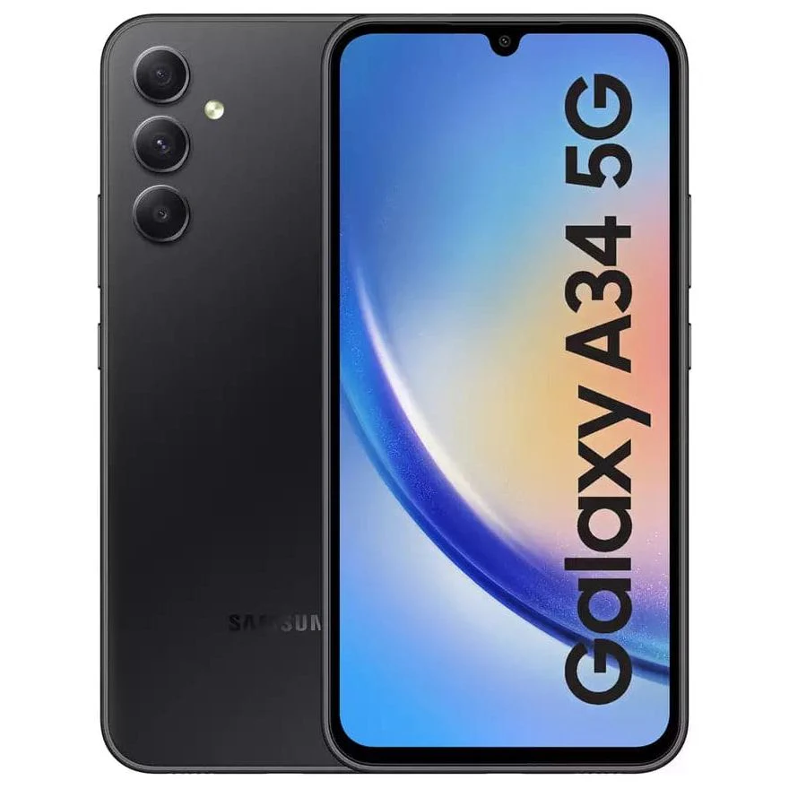 Samsung Galaxy A34 5G 6GB RAM, 128GB Storage, Dual Sim, Awesome Graphite - Unlocked - (International Model)
